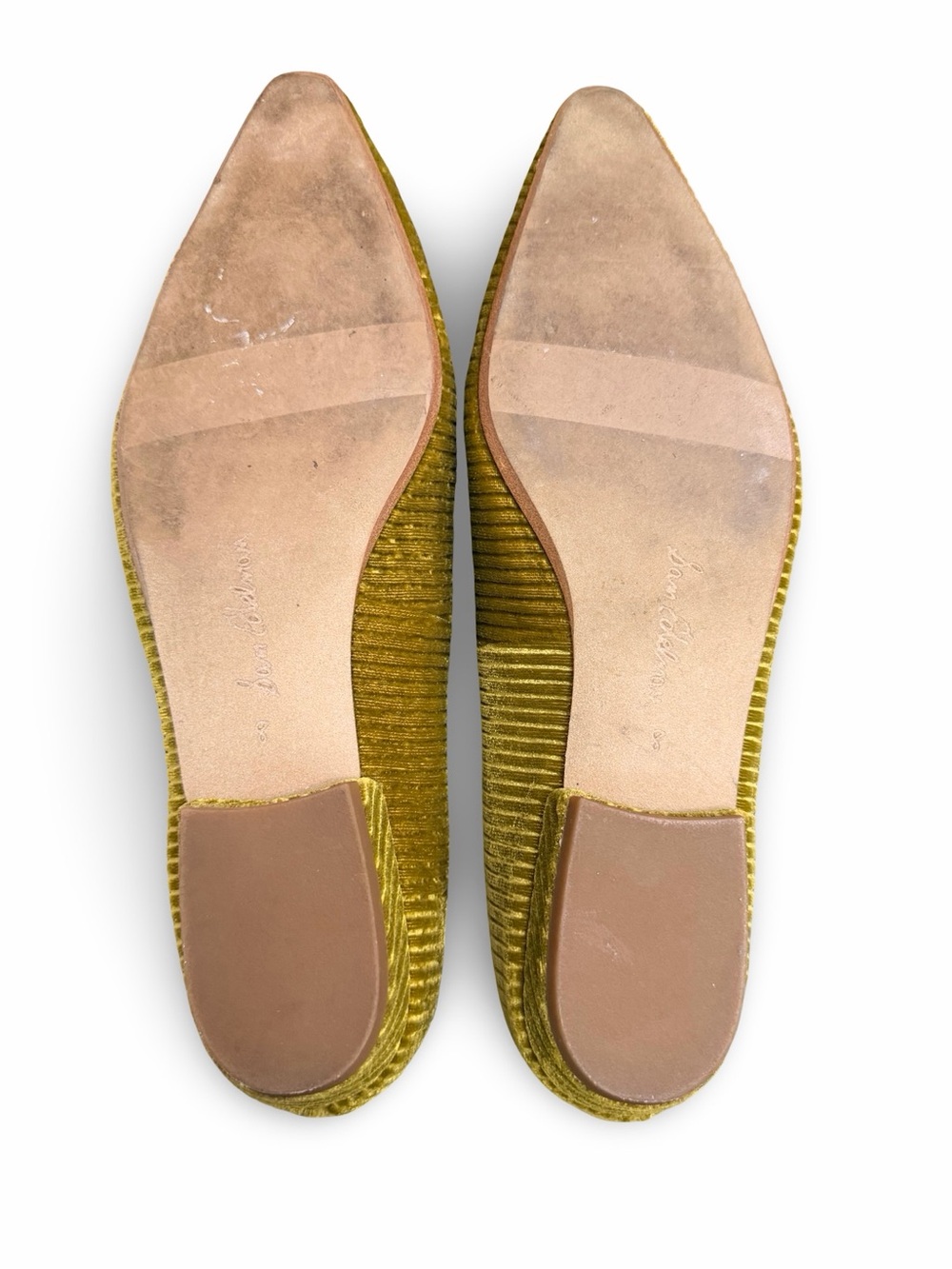 Sam Edelman Women's Janina Pointed-toe Flats Chartreuse/ Green Velvet Size 8 - Picture 6 of 6